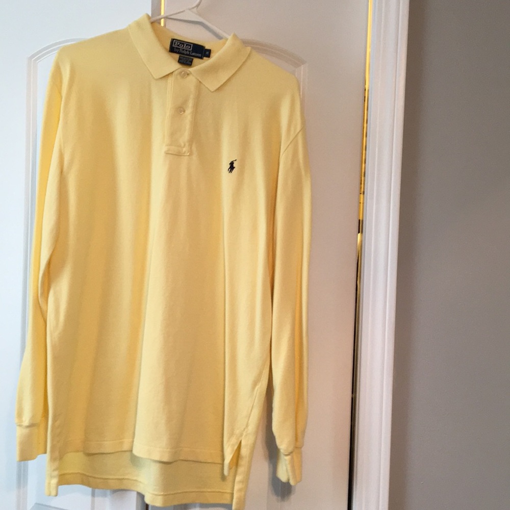 Ralph Lauren Long Sleeve Polo - Pastel Yellow